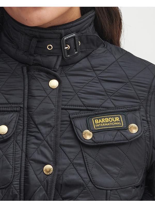 Barbour International Women's Polarquilt Jacket - Black/Black Image 6