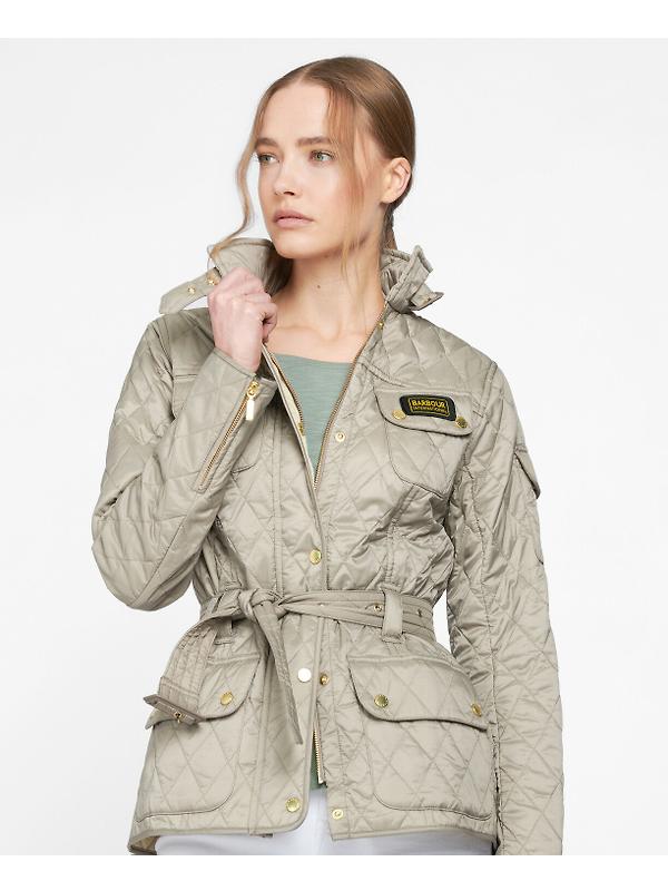 Barbour International Women's International Quilt Jacket - Taupe/Pearl Image 2