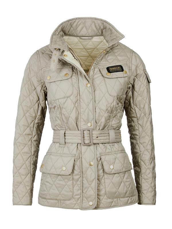 Barbour International Women's International Quilt Jacket - Taupe/Pearl Image 1
