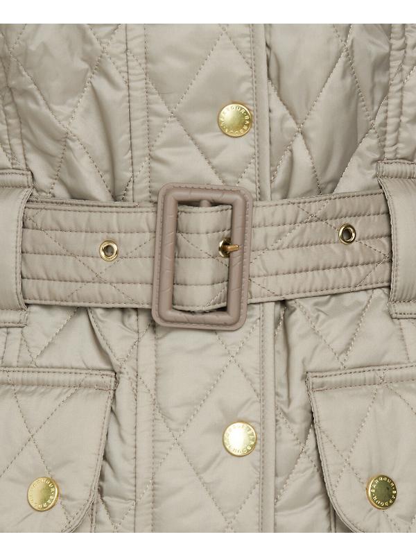 Barbour International Women's International Quilt Jacket - Taupe/Pearl Image 5