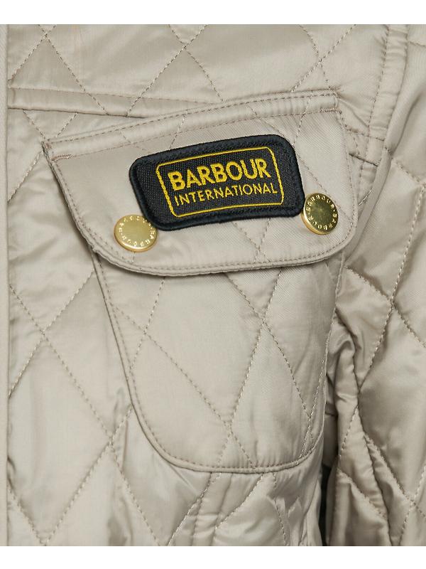 Barbour International Women's International Quilt Jacket - Taupe/Pearl Image 6