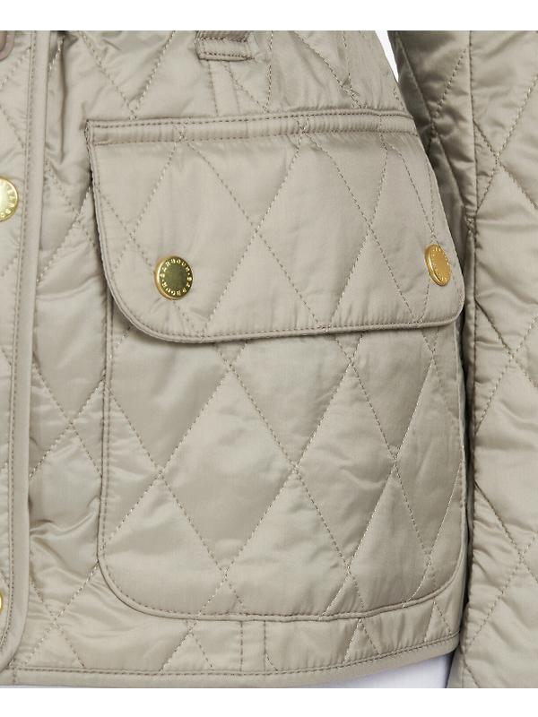 Barbour International Women's International Quilt Jacket - Taupe/Pearl Image 7
