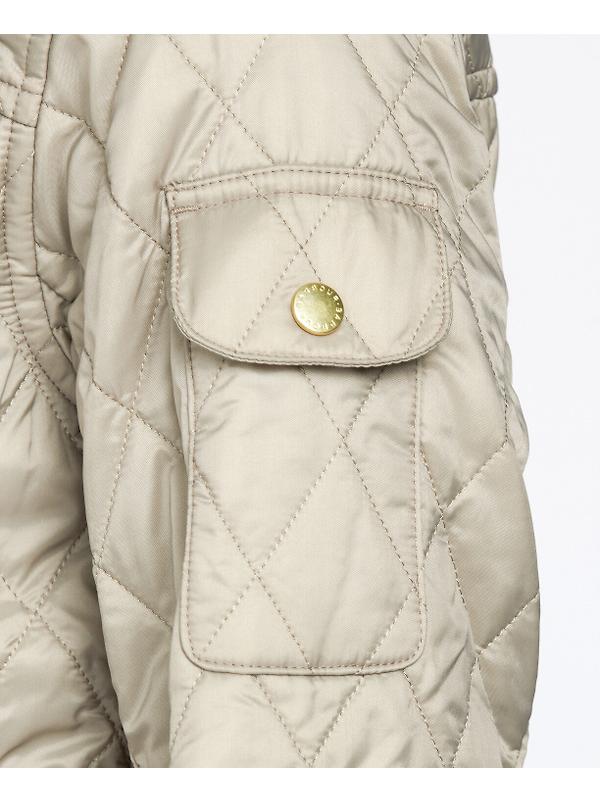 Barbour International Women's International Quilt Jacket - Taupe/Pearl Image 8