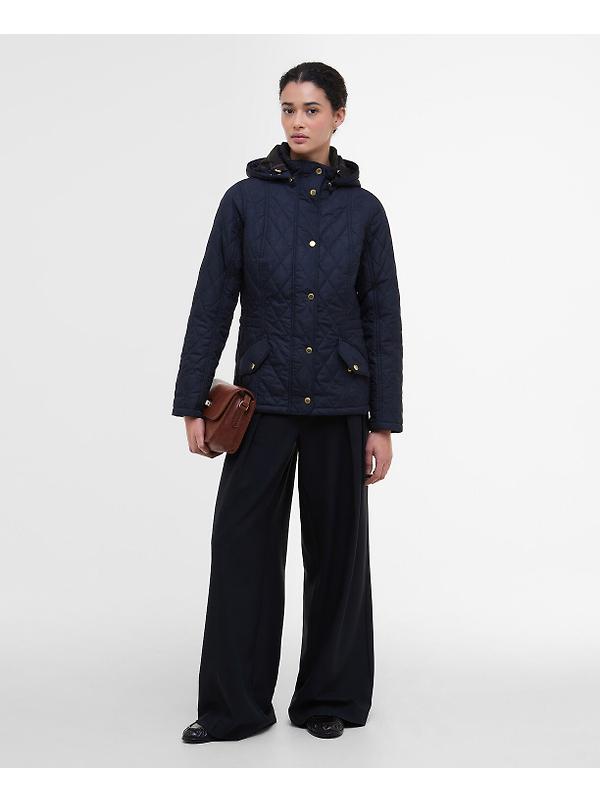 Barbour Women's Millfire Quilted Jacket - Navy Image 3