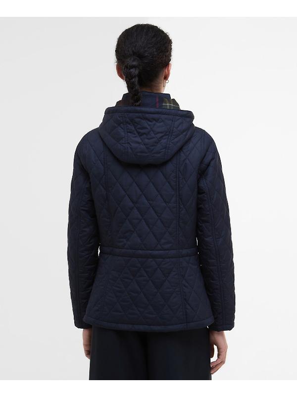 Barbour Women's Millfire Quilted Jacket - Navy Image 4