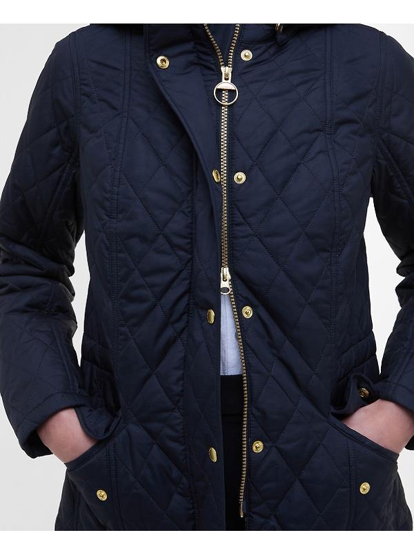 Barbour Women's Millfire Quilted Jacket - Navy Image 6