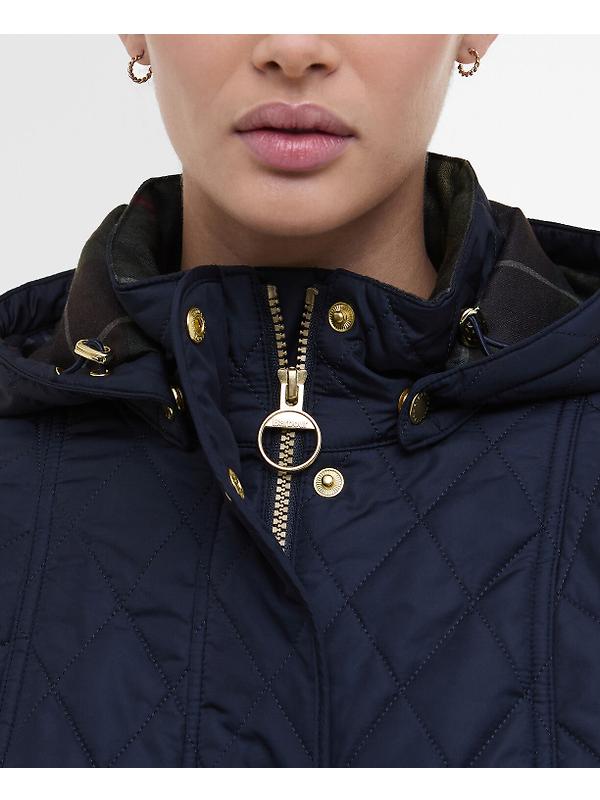 Barbour Women's Millfire Quilted Jacket - Navy Image 7