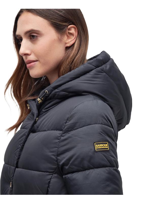 Barbour International Women's Track Line Quilted Jacket - Black Image 6