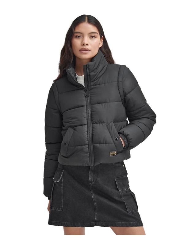 Barbour International Women's Webber Convertible Puffer Jacket -  Black Image 4