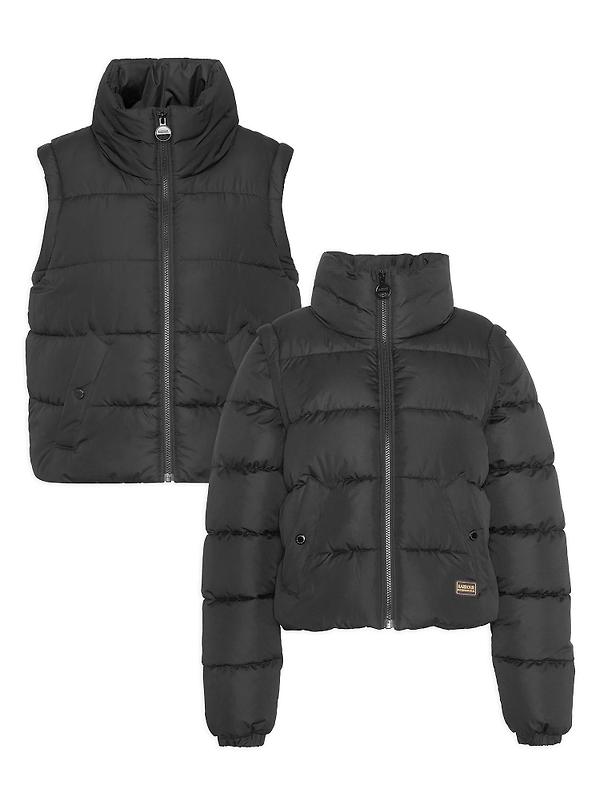 Product image of Barbour International Women's Webber Convertible Puffer Jacket -  Black