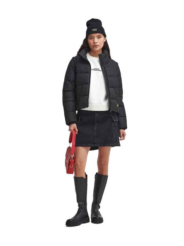 Barbour International Women's Webber Convertible Puffer Jacket -  Black Image 7