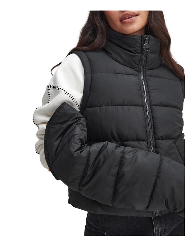 Barbour International Women's Webber Convertible Puffer Jacket -  Black Image 3