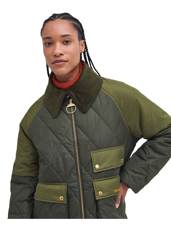 Barbour Women's Milby Quilted Jacket - Olive Image 5