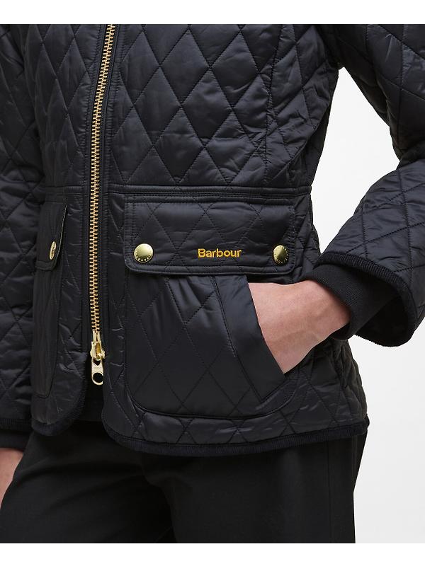 Barbour Women's Fitted Beadnell Quilted Jacket - Black/Classic Image 7
