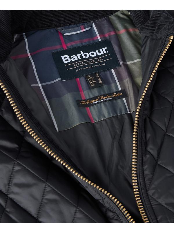 Barbour Women's Fitted Beadnell Quilted Jacket - Black/Classic Image 8