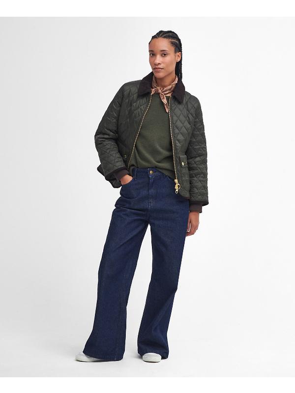 Barbour Women's Fitted Beadnell Quilted Jacket - Sage/Ancient Image 3