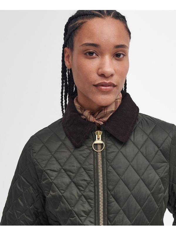 Barbour Women's Fitted Beadnell Quilted Jacket - Sage/Ancient Image 5