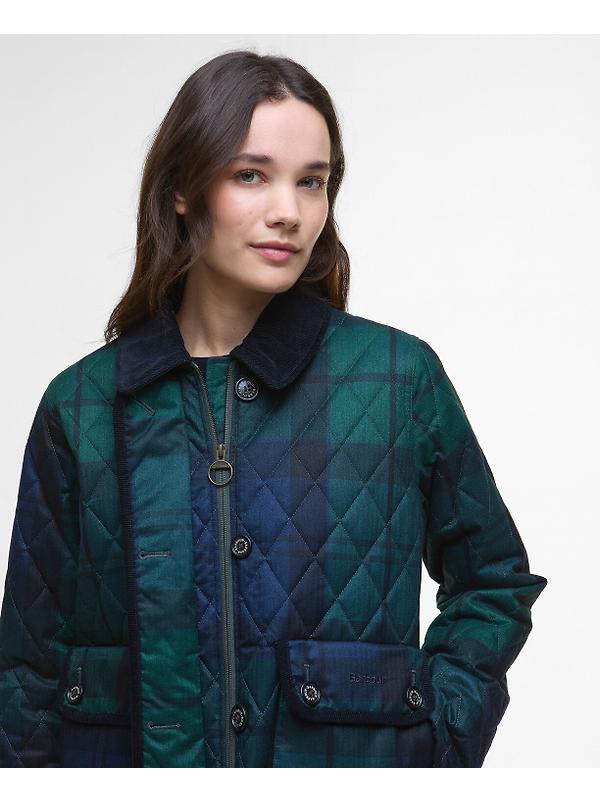 Barbour Women's Loudon Quilted Jacket - Blackwatch Tartan Image 5