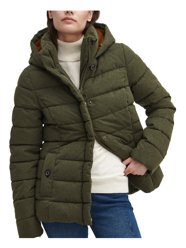 Barbour Women's Camellia Puffer Jacket - Olive Image 5