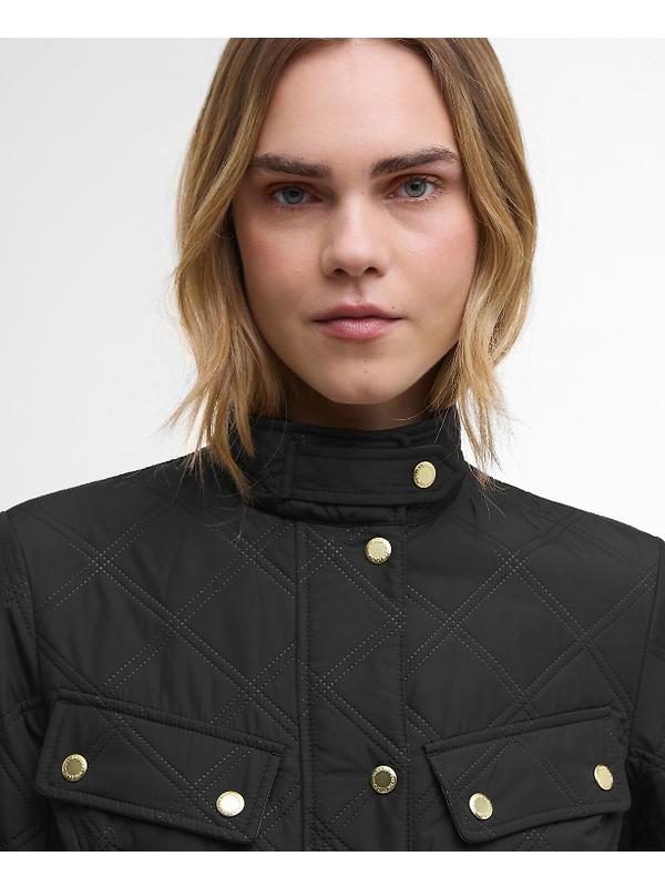 Barbour International Women's Halsey Quilted Jacket - Black/Dusky Khaki Image 5