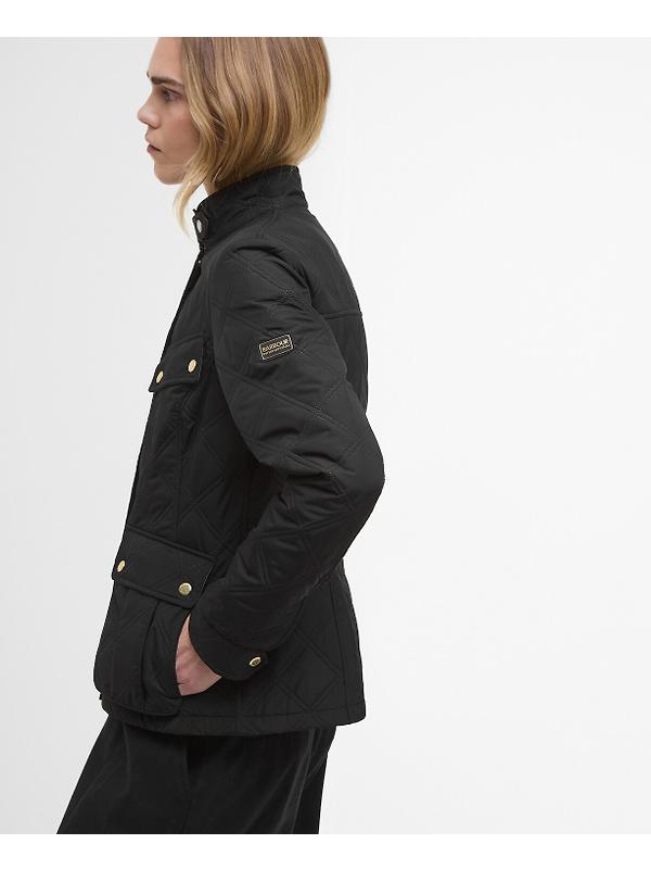 Barbour International Women's Halsey Quilted Jacket - Black/Dusky Khaki Image 6