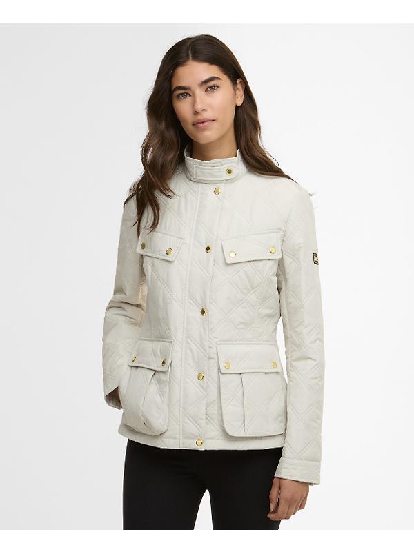 Barbour International Women's Halsey Quilted Jacket - Silver Birch/Silver Birch Image 2