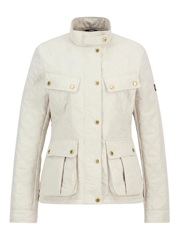 Barbour International Women's Halsey Quilted Jacket - Silver Birch/Silver Birch Image 1