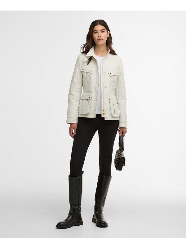 Barbour International Women's Halsey Quilted Jacket - Silver Birch/Silver Birch Image 3