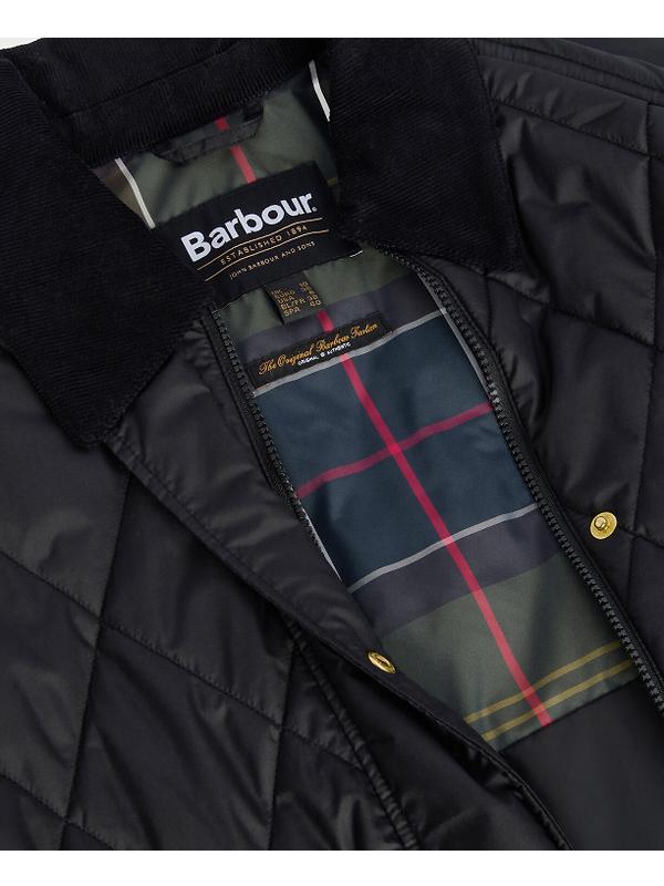 Barbour Women's Martha Quilted Jacket - Black/Classic Tartan Image 7