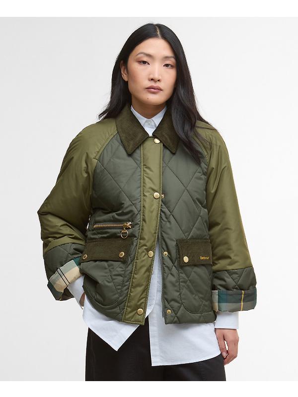 Barbour Women's Martha Quilted Jacket - Olive/Dark Moss/Ancient Tartan Image 2