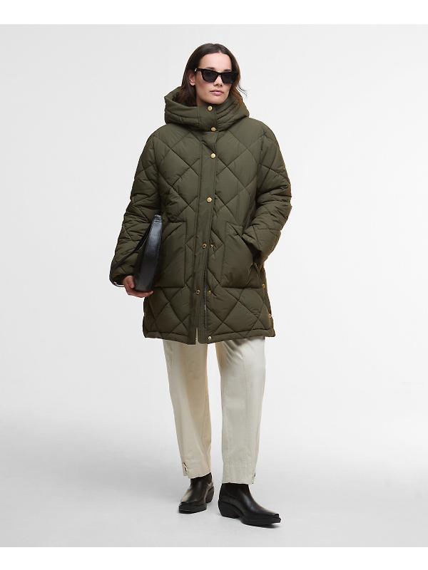 Barbour Women's Kailyn Puffer Jacket - Olive/Ancient Tartan Image 3