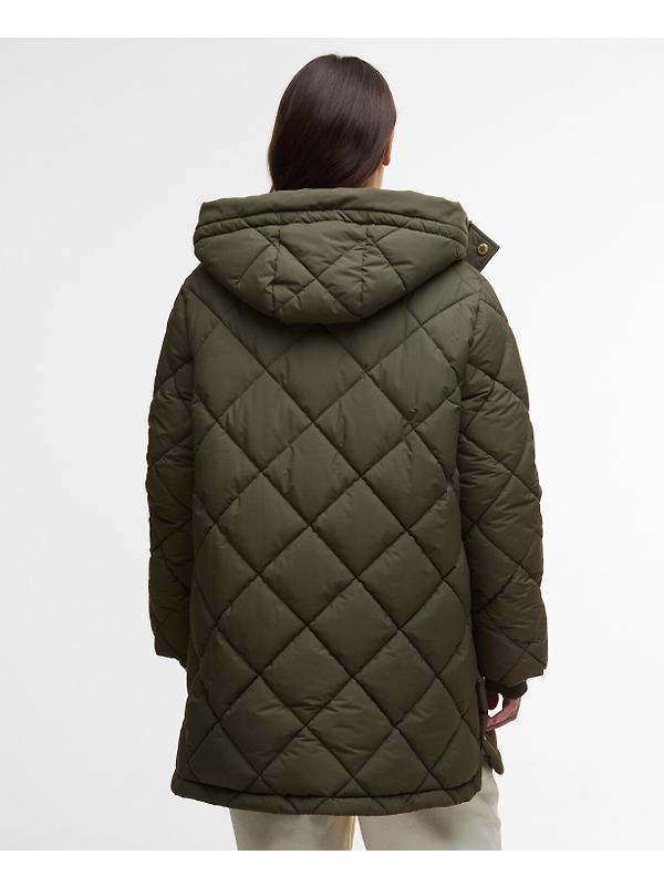 Barbour Women's Kailyn Puffer Jacket - Olive/Ancient Tartan Image 4