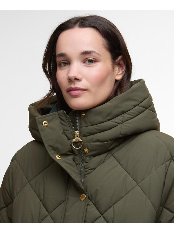 Barbour Women's Kailyn Puffer Jacket - Olive/Ancient Tartan Image 5