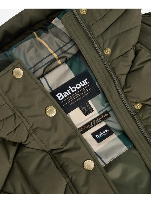 Barbour Women's Kailyn Puffer Jacket - Olive/Ancient Tartan Image 7