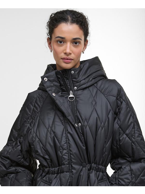 Barbour Women's Celine Quilted Jacket - Black/Onyx Tartan Image 5