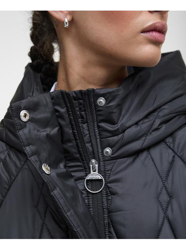 Barbour Women's Celine Quilted Jacket - Black/Onyx Tartan Image 6