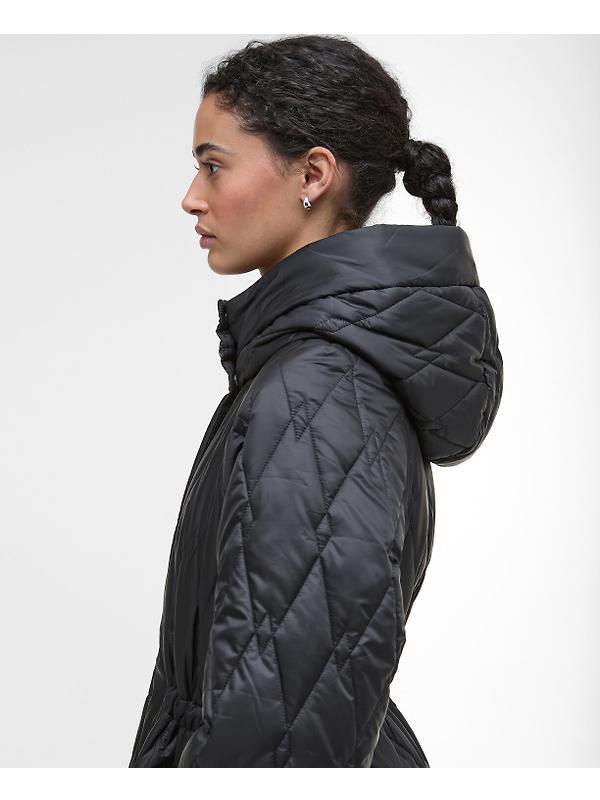 Barbour Women's Celine Quilted Jacket - Black/Onyx Tartan Image 7