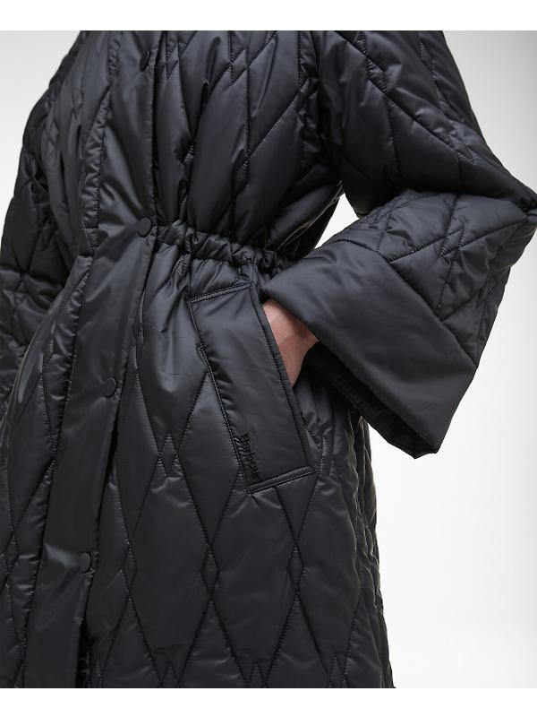 Barbour Women's Celine Quilted Jacket - Black/Onyx Tartan Image 8