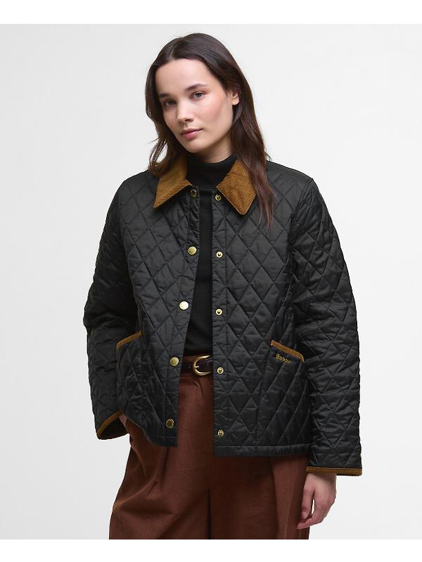 Barbour Women's Icons Cropped Liddesdale Quilted Jacket - Black/Classic Image 2