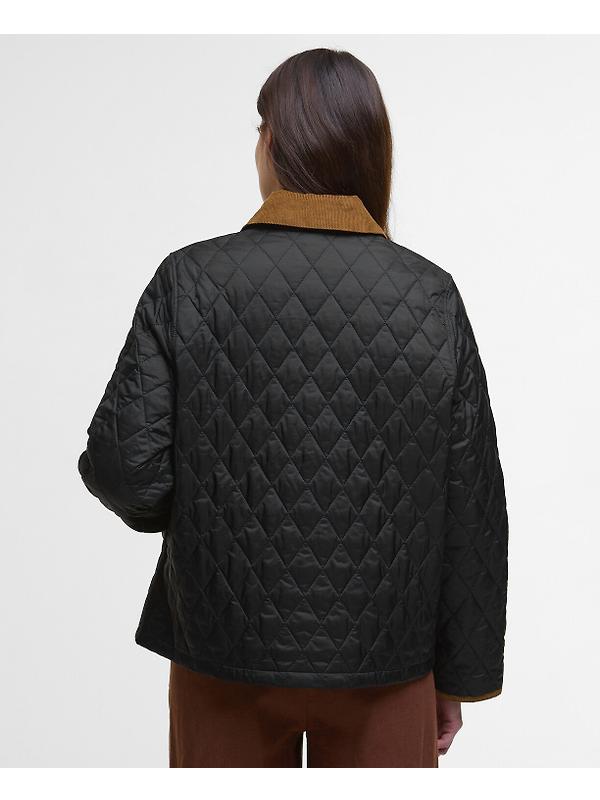 Barbour Women's Icons Cropped Liddesdale Quilted Jacket - Black/Classic Image 4