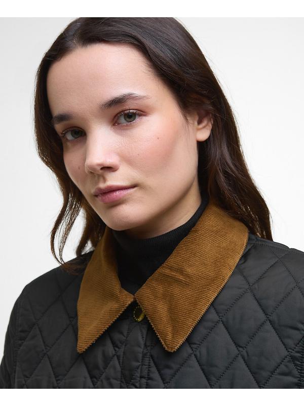 Barbour Women's Icons Cropped Liddesdale Quilted Jacket - Black/Classic Image 5