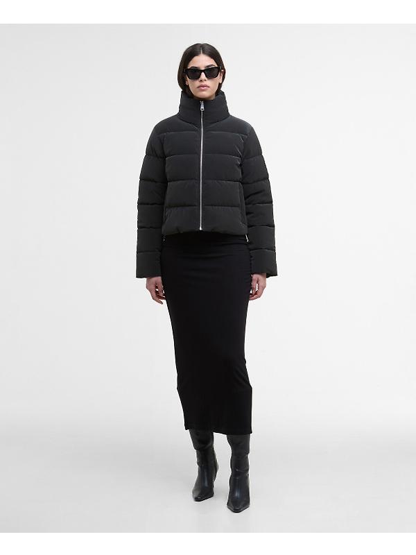 Barbour International Women's Hudson Velvet Puffer Jacket - Black Image 3