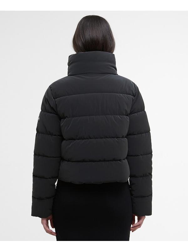 Barbour International Women's Hudson Velvet Puffer Jacket - Black Image 4