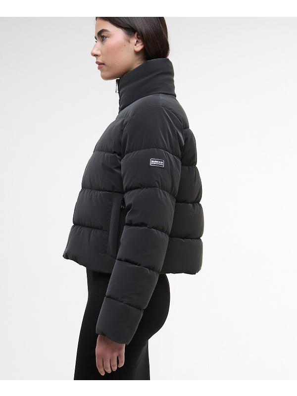 Barbour International Women's Hudson Velvet Puffer Jacket - Black Image 5