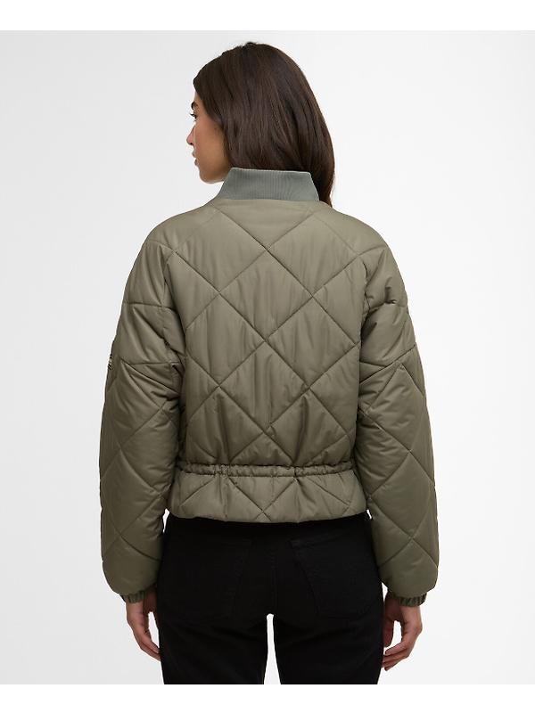 Barbour International Women's Pagan Quilted Jacket - Dusky Khaki Image 4