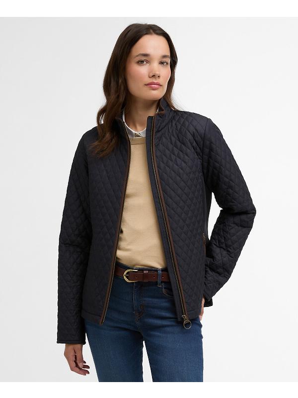 Barbour Women's Basswood Quilted Jacket - Dark Navy Image 2