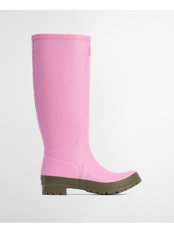 Barbour Women's Abbey Tall Wellington Boots - Pink Image 2
