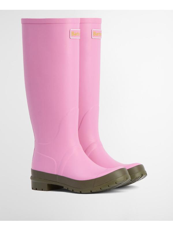 Barbour Women's Abbey Tall Wellington Boots - Pink Image 9