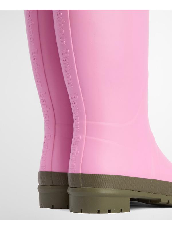 Barbour Women's Abbey Tall Wellington Boots - Pink Image 4