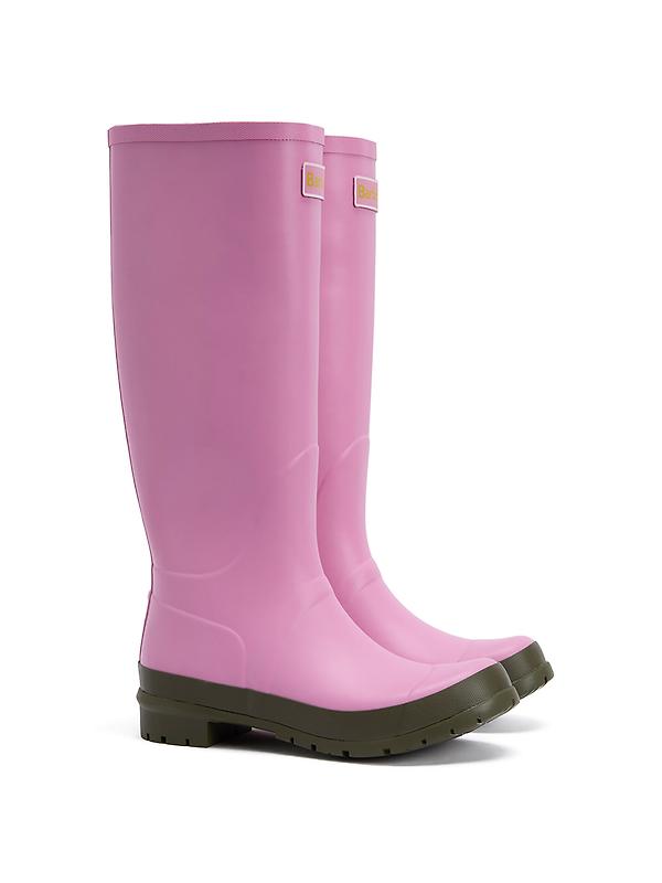 Barbour Women's Abbey Tall Wellington Boots - Pink Image 1